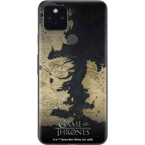 Game of Thrones: Westeros Map Google Pixel 4a 5G Skin